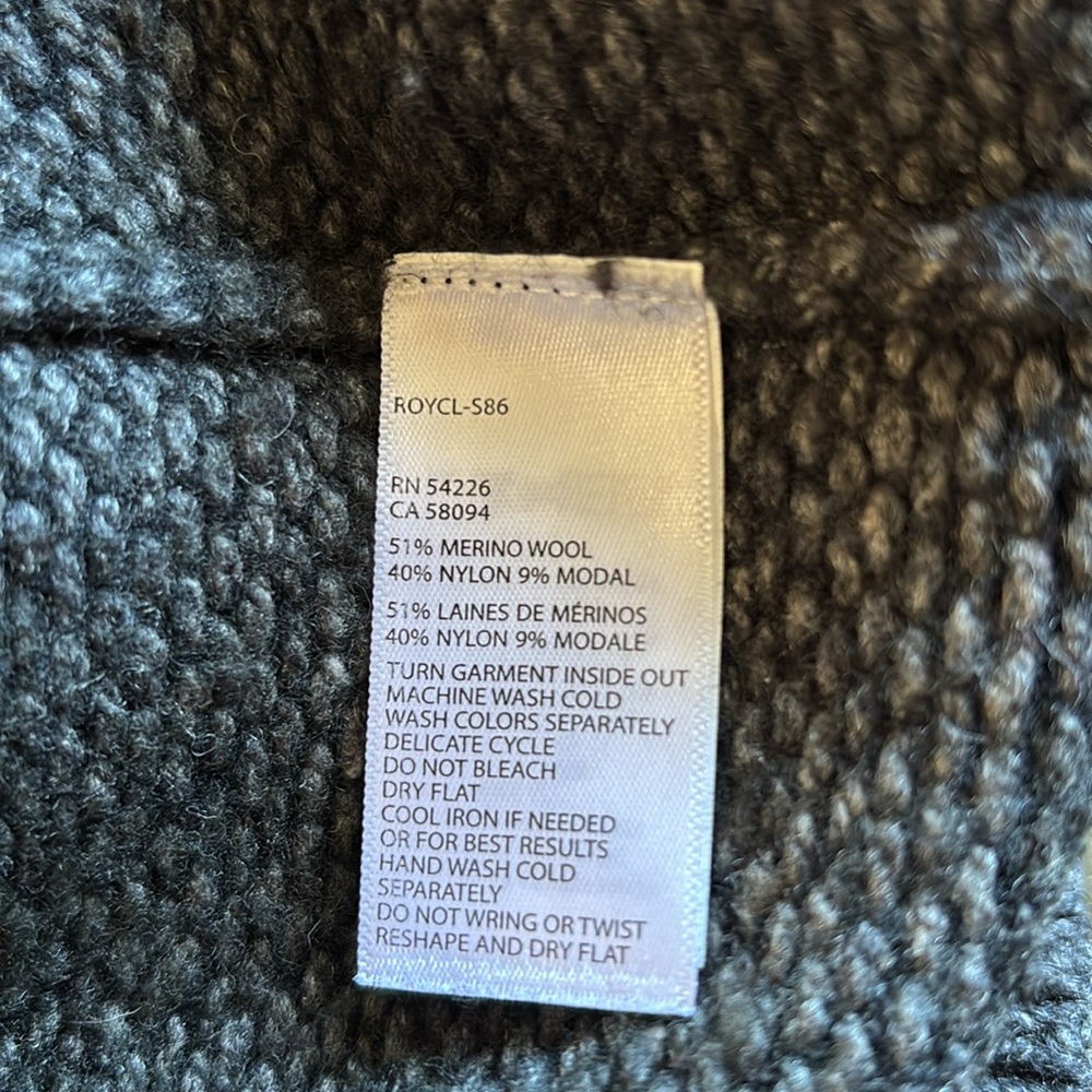 Royal Robbins Grey Wool Nylon Blend Sweater Small - Picture 4 of 4